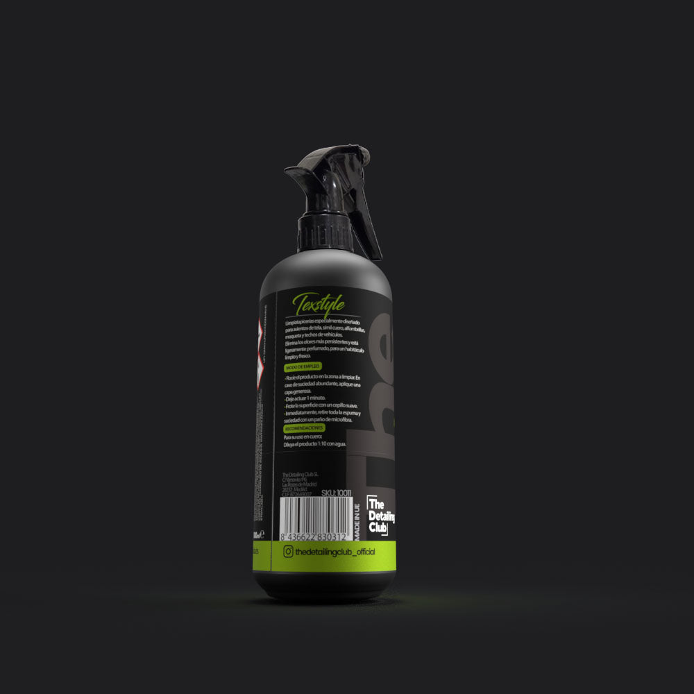 Envase de 500ml de limpiatapicerías profesional Texstyle para interior de vehículos