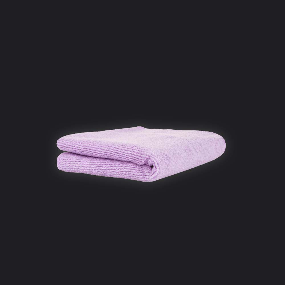 Toalla de microfibra premium morada ultrasuave para detailing de coches